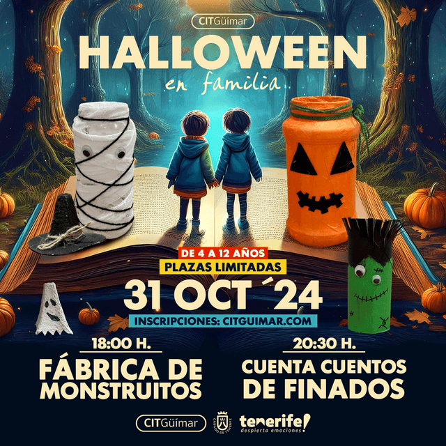 31 DIC / Halloween en familia (18:00h. Fábica de mostruitos y 20:30h. Cuenta Cuentos de Finados)